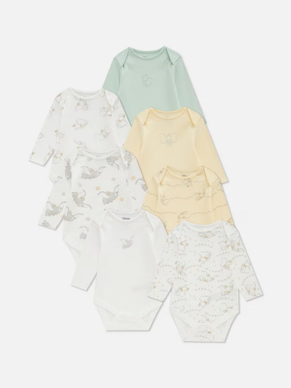 Disney Dumbo 7 pk long sleeve bodysuits