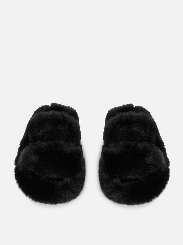 Women cozy slippers black