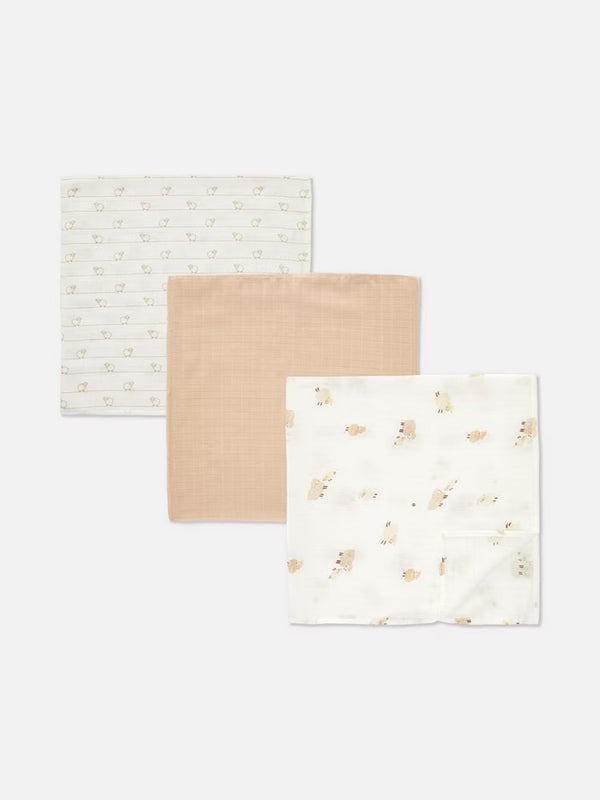 Primark Sheep muslin squares pack