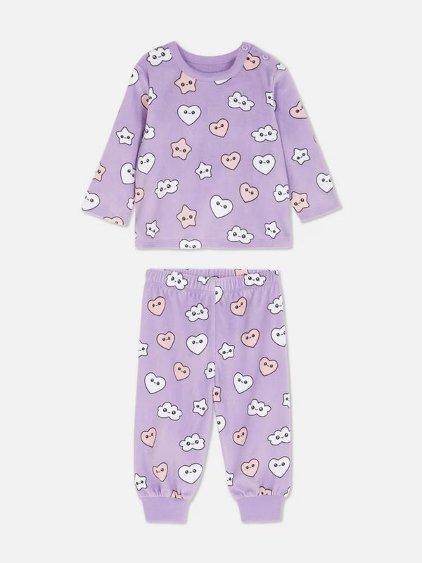 Purple velour pyjama