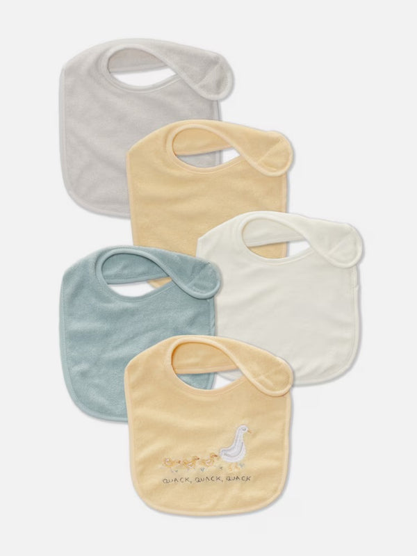 5 pk cotton bibs