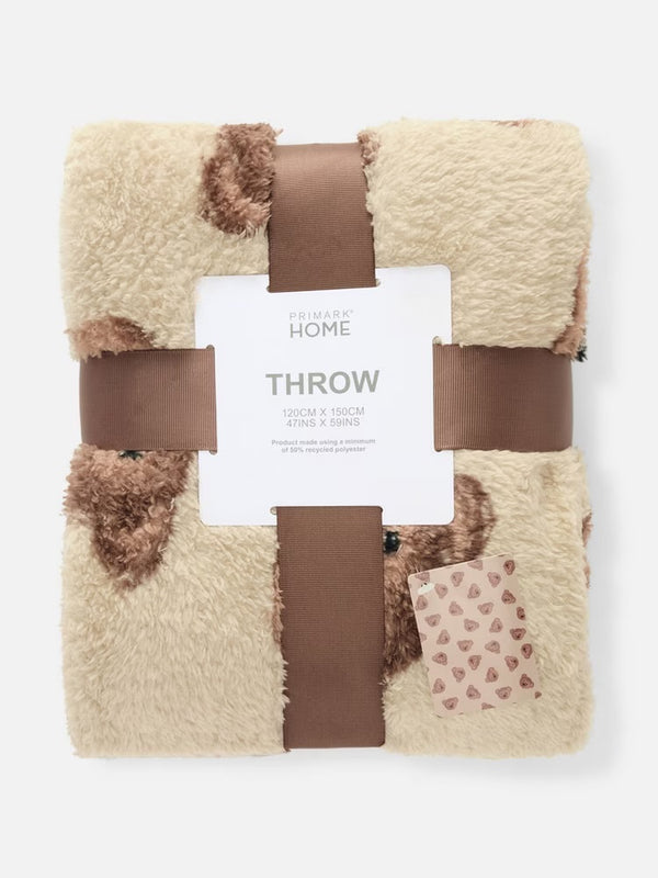 Primark bear throw