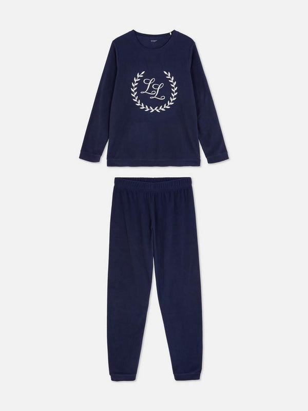 Women Navy fleece pyjamas