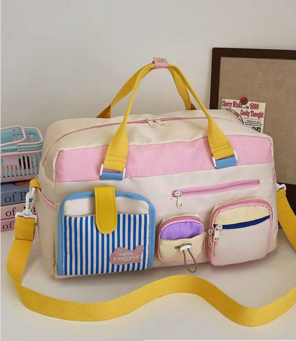 Colourblock travel bag