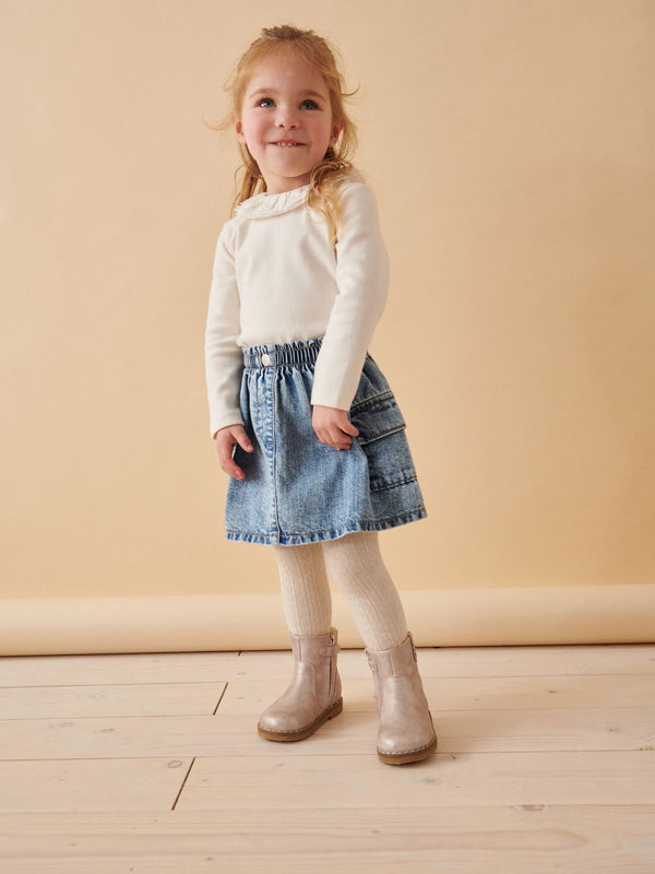 Denim Cargo 100% Cotton Skirt (3mths-7yrs)