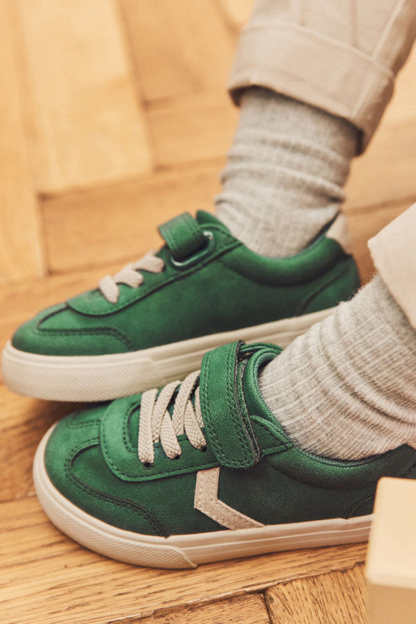 Green Touch Fastening Chevron Trainers