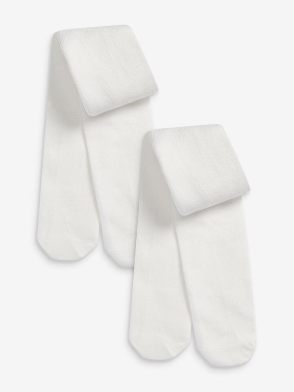 Ecru Baby Tights 2 Pack (0mths-2yrs)