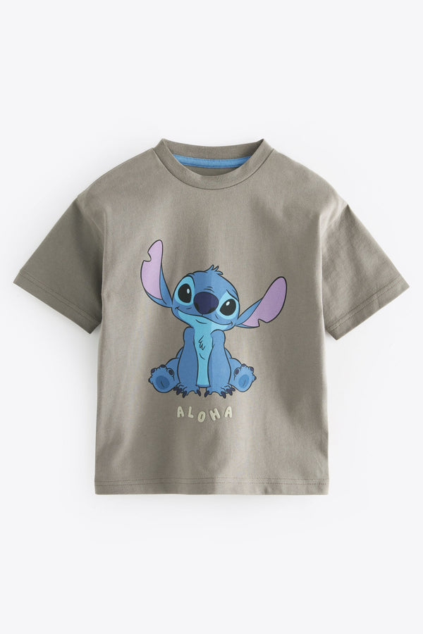 Grey Lilo & Stitch Short Sleeve T-Shirt_fawre_