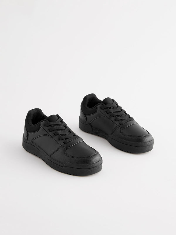 Black Standard Fit (F) School Lace-Up Shoes