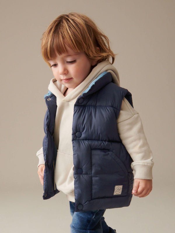 Navy Blue Padded Gilet (3mths-10yrs)