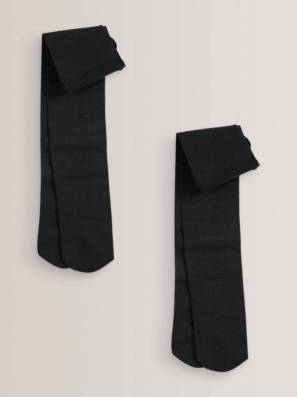Black Regular Length 2 Pack 80 Denier School Tights