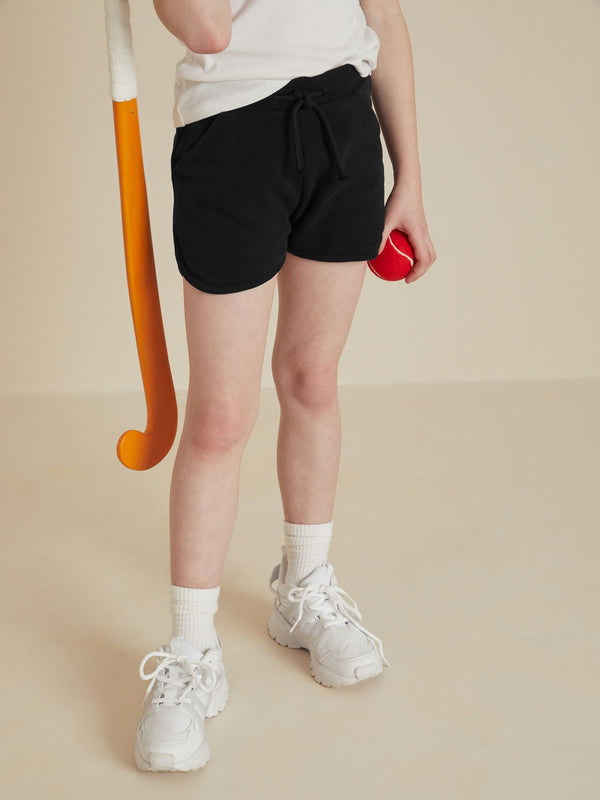 Black Jersey Shorts (3-16yrs)