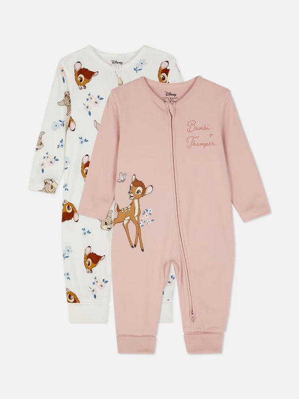 Primark bambi 2 pk sleepsuit
