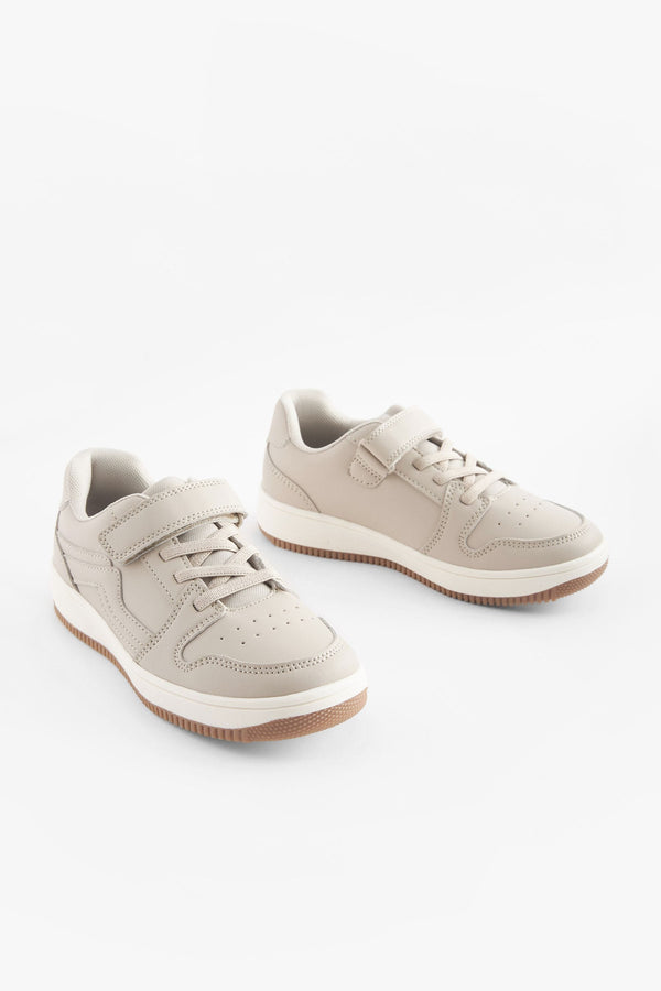 Neutral Elastic Lace Trainers