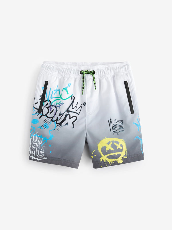 Mono Graffiti Printed Swim Shorts (3-16yrs)