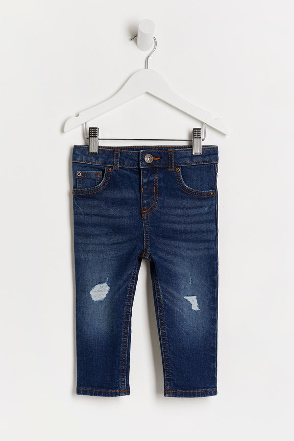 Dark Blue River Island Boys Skinny Jeans