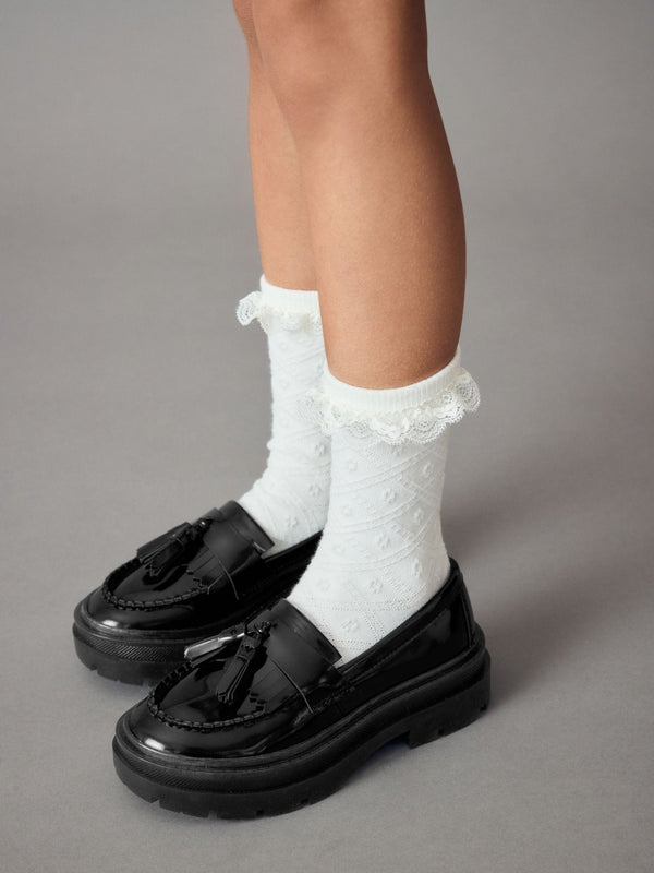 Black Chunky School Shoes