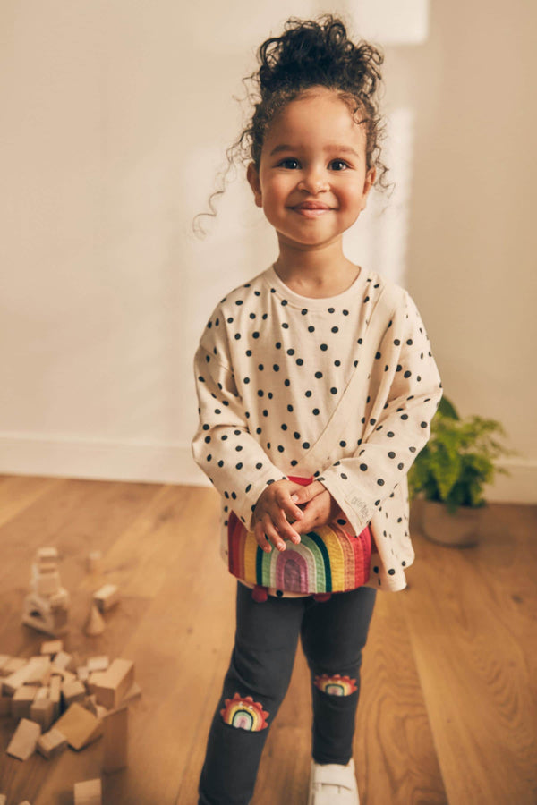 Rainbow Long Sleeve Bag T-Shirt (3mths-7yrs)