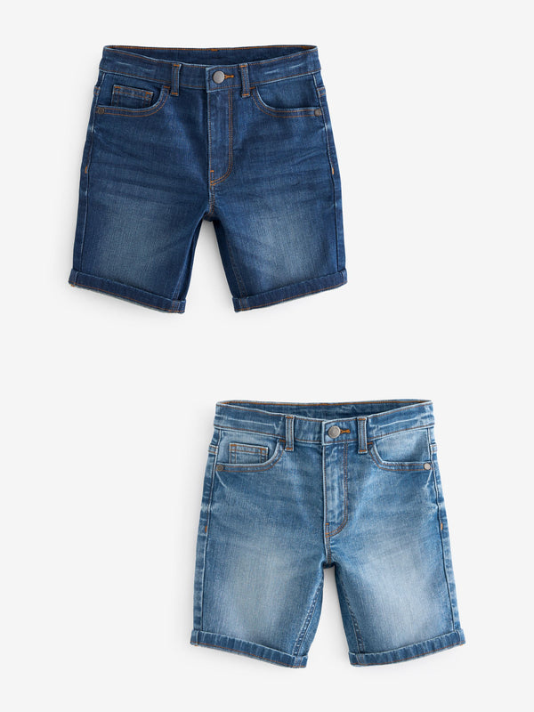 Blues 2 Pack Denim Shorts (3-16yrs)