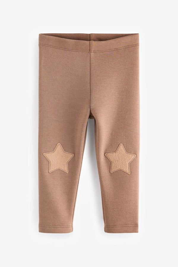 Tan Brown Cosy Fleece Lined Leggings (3mths-7yrs)