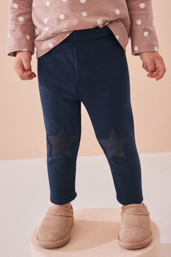 Navy Cosy Fleece Lined Leggings (immediate)