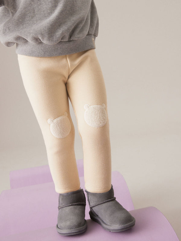 Cream Cosy Fleece Lined Leggings (3mths-7yrs)