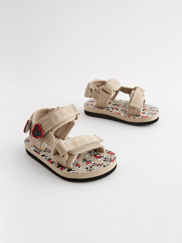 Neutral Mickey Mouse Trekker Sandals