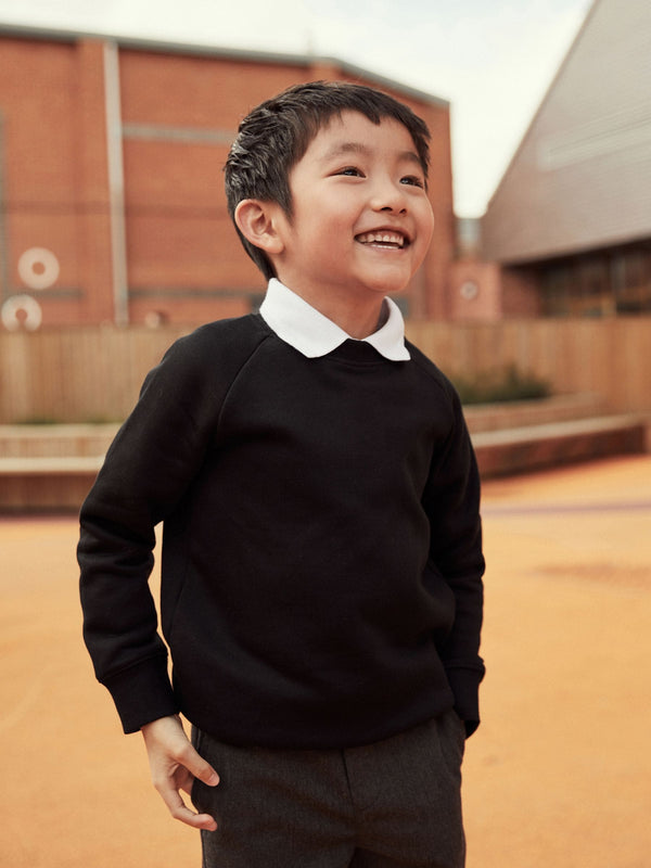 Black Crew Neck School Sweater (3-17yrs)