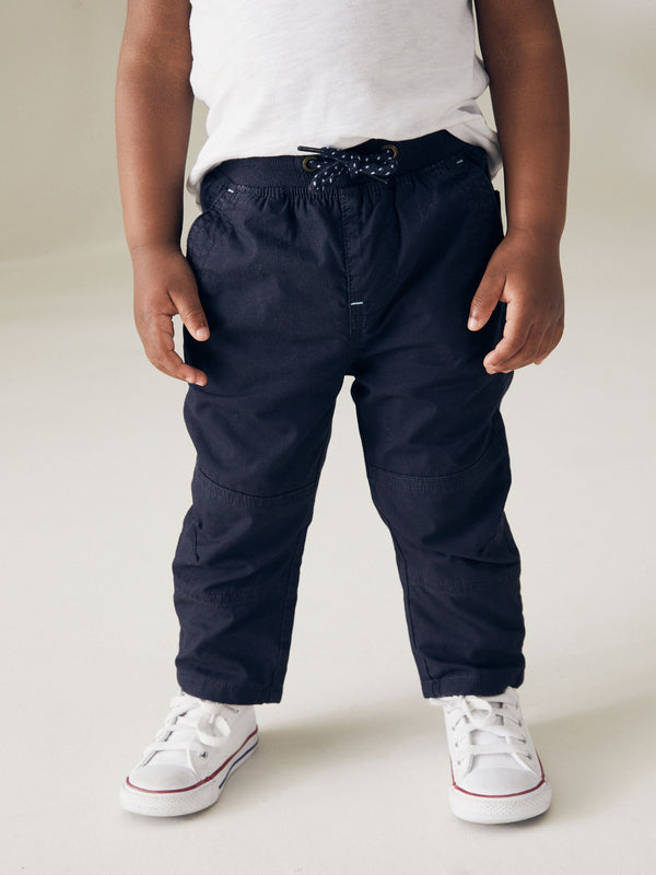 Navy Pull-On Lined Trousers (3mths-7yrs)