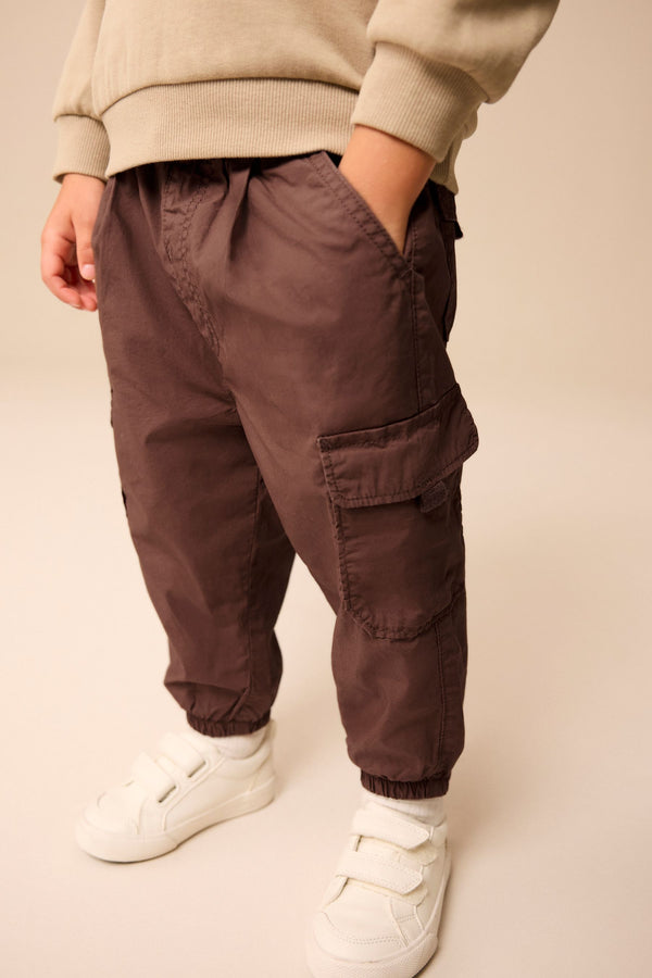 Brown Lined Baggy Cargo Trousers with Toggle (3mths-7yrs)