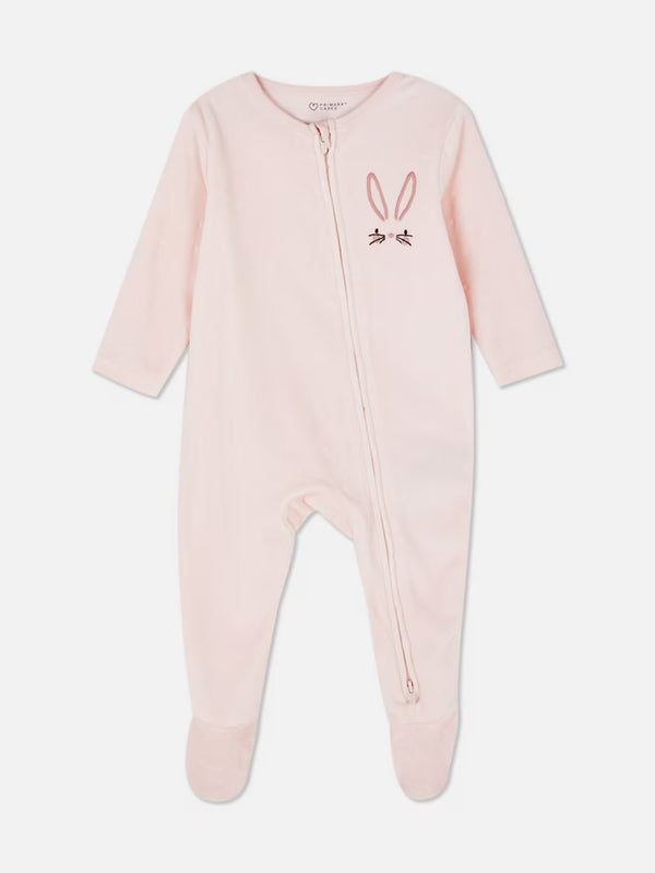 Primark velour rabbit sleepsuit