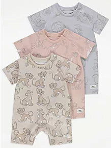 Disney 3 pk rompers