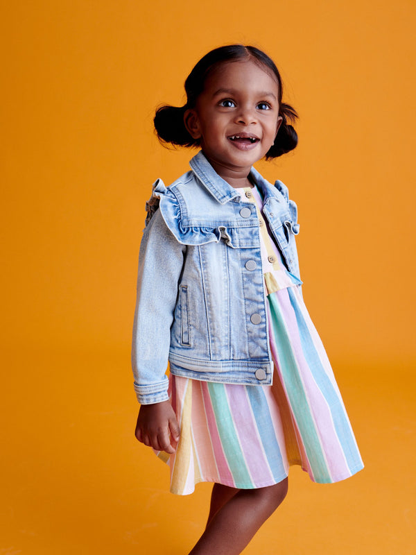 Mid Blue Denim Frill Jacket (3mths-7yrs)