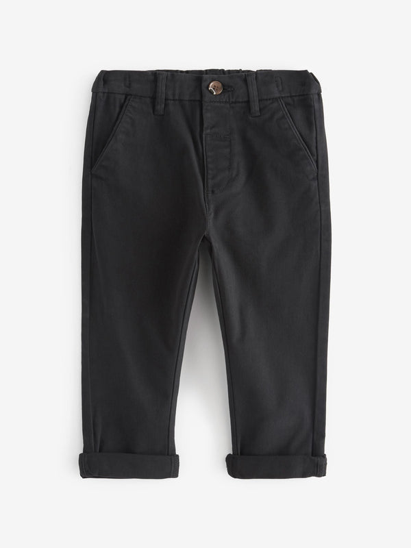 Black Stretch Chino Trousers (3mths-7yrs)