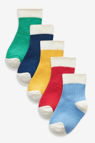 Copy Bright Colourblock 5 Pack Baby Socks