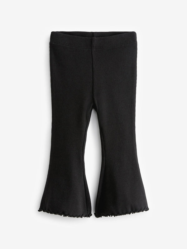 Black Rib Flare Leggings (3mths-7yrs)