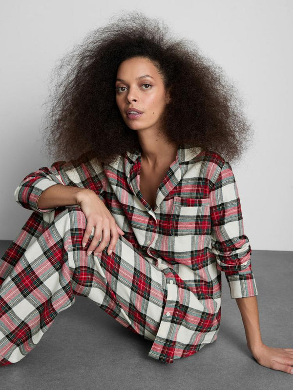 Women boyfriend Check Family Christmas Pajamas