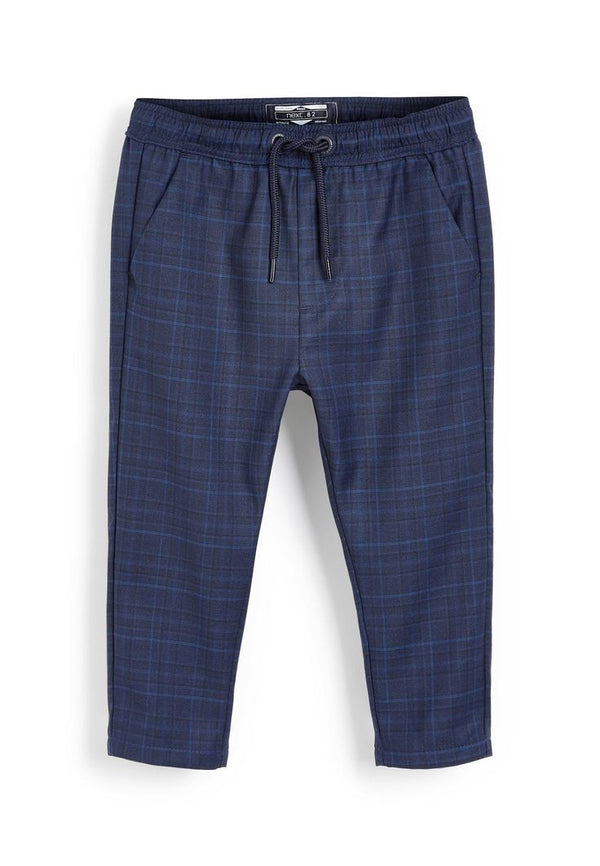 Copy Navy Blue Check Suit Trousers