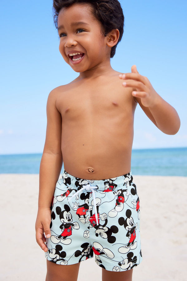 Blue Mickey Mouse Printed Swim Shorts(immediate )