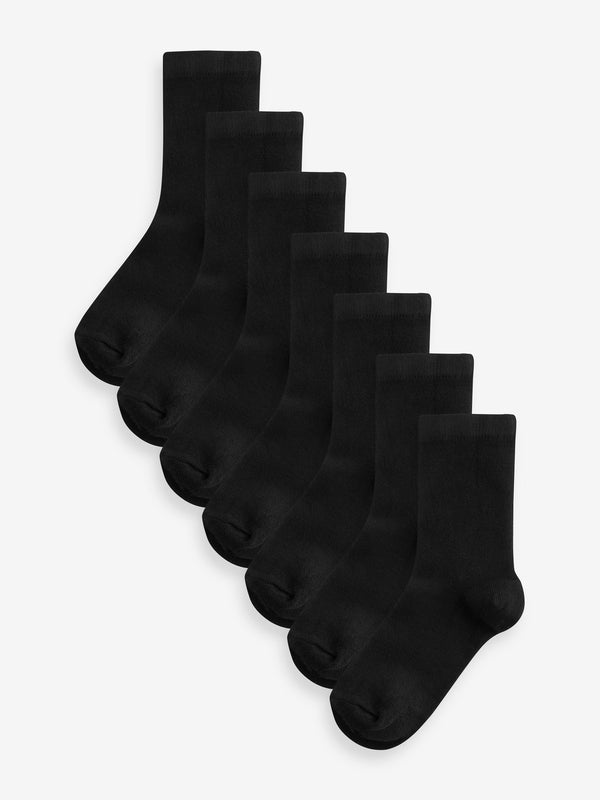 Black 7 Pack Socks