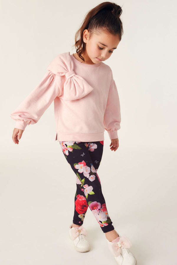 Baker by Ted Baker Bow Sweater and Floral Leggings Set