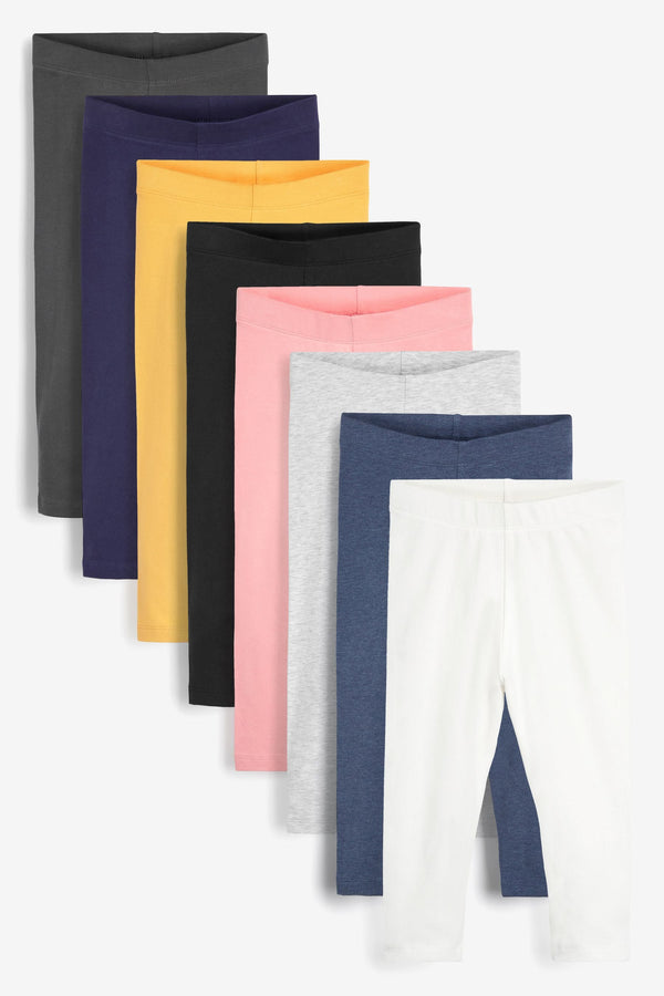 Multi 8 Pack Cotton Leggings (3mths-7yrs)