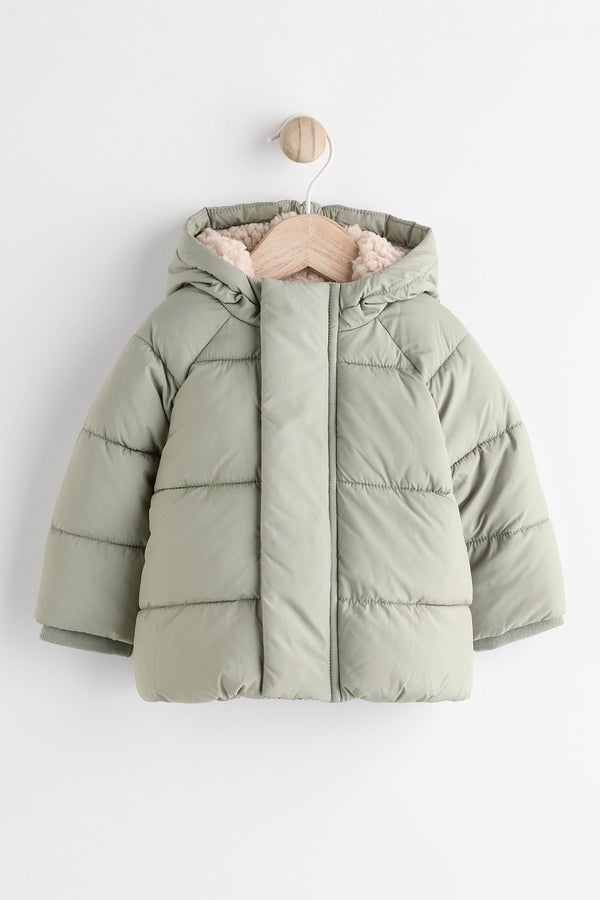 Sage Green Puffer Baby Coat (0mths-2yrs)