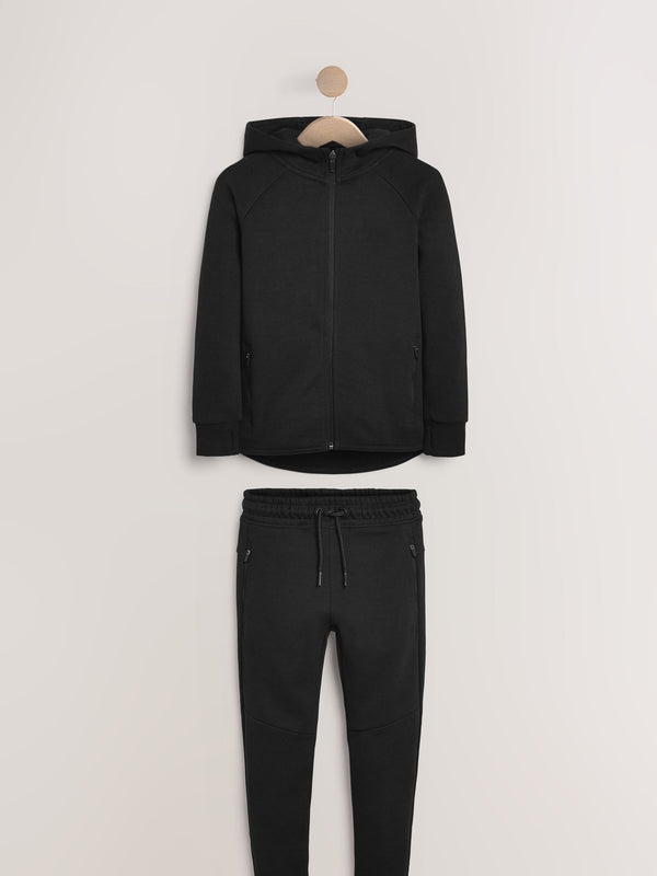 Black Tech Sportswear Hoodie and Joggers Set (3-16yrs)