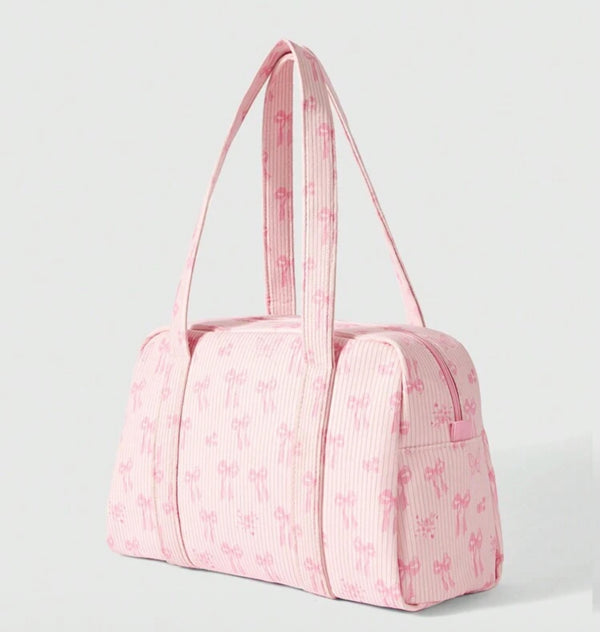 Pink bow travel bag