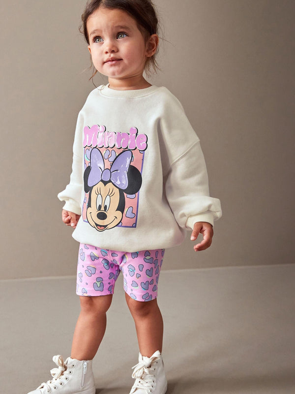 Pink Minnie Crew Sweatshirt and Shorts Set (3mths-7yrs)
