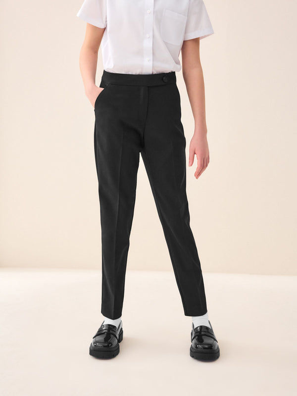 Black Plain Front School Trousers (3-18yrs)