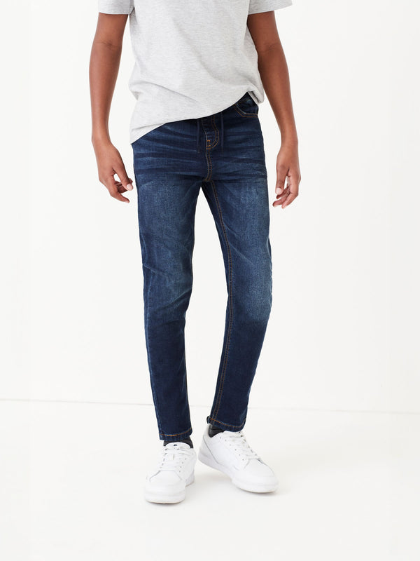 Indigo Blue Skinny Fit Stretch Elasticated Waist Jeans (3-16yrs)
