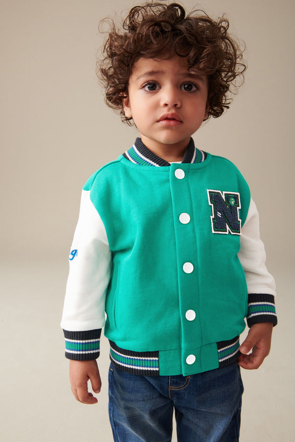 Green Letterman Jacket (3mths-7yrs)