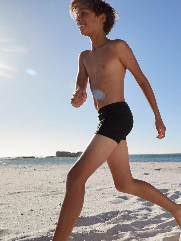 Black Shorter Length Stretch Swim Shorts (3-16yrs)